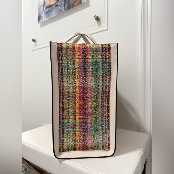 NWT Kate Spade New York Parchment Tweed Large Manhattan tote bag $498 - Picture 5 of 13